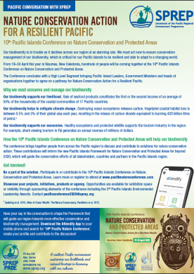 10th Pacific Islands Conference on Nature Conservation and Protected Areas