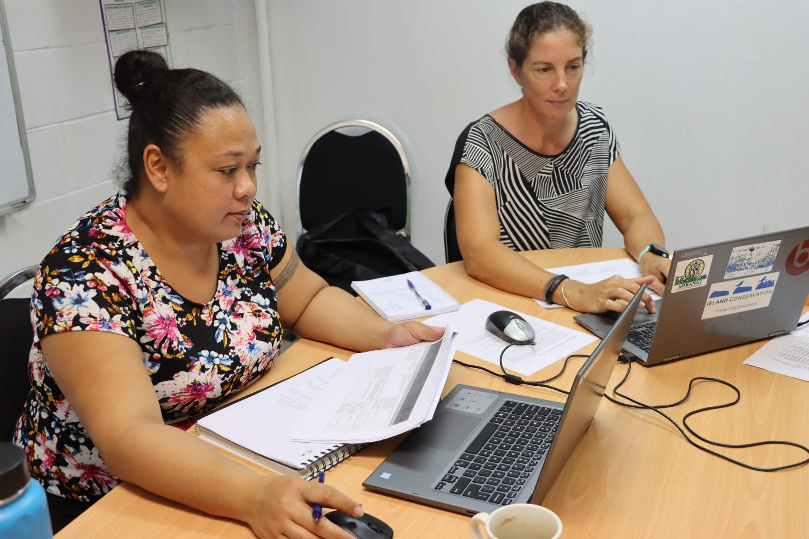 Ms Juney & Ms Amanda facilitating the virtual meeting